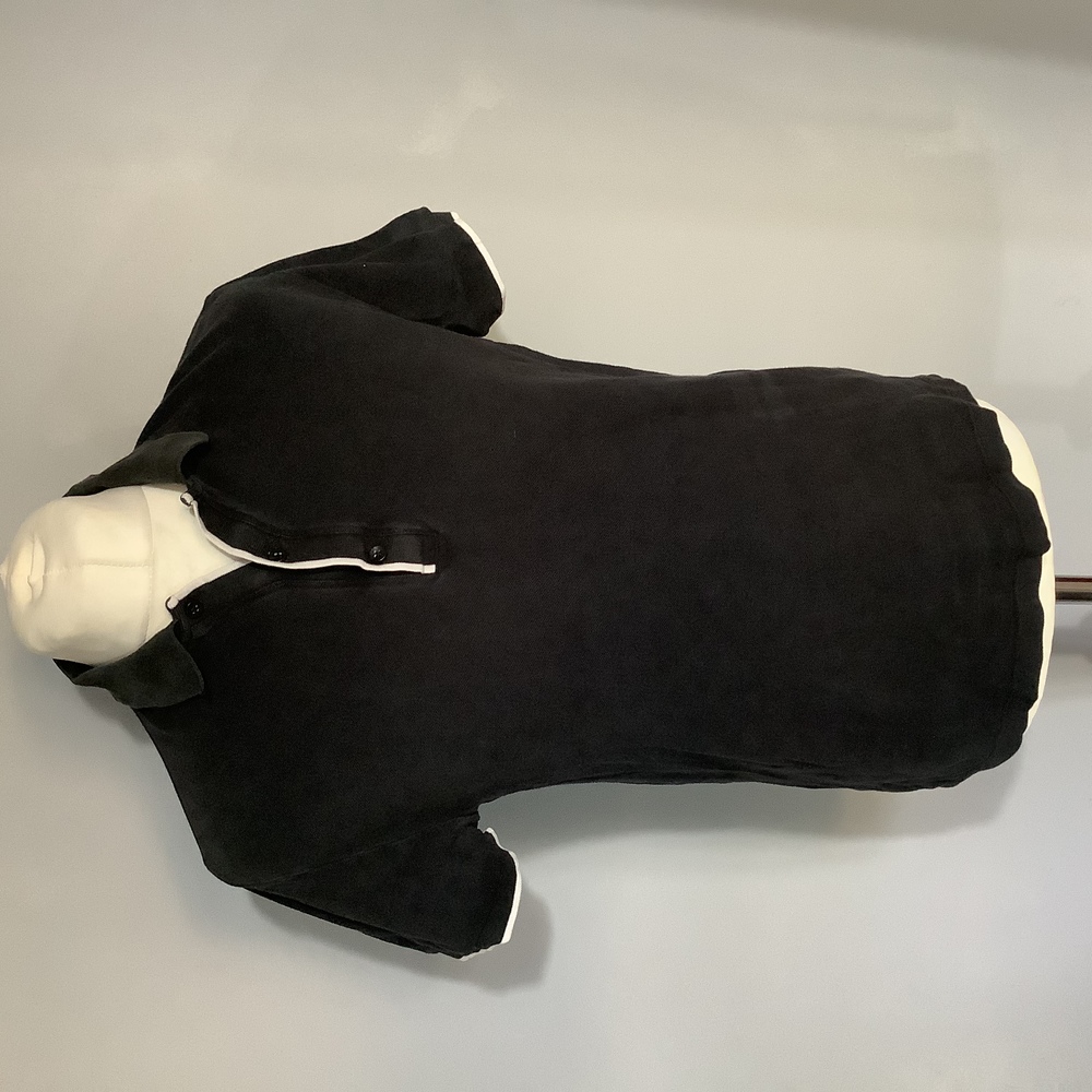 Versace Polo Shirt - Size M - Black - Pique Cotton - P2P 19” - Picture 1 of 8